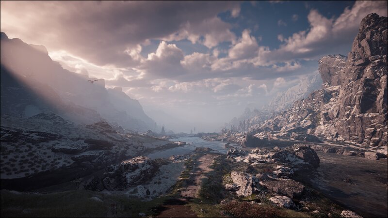 Snowy Mountain Valley — Gray