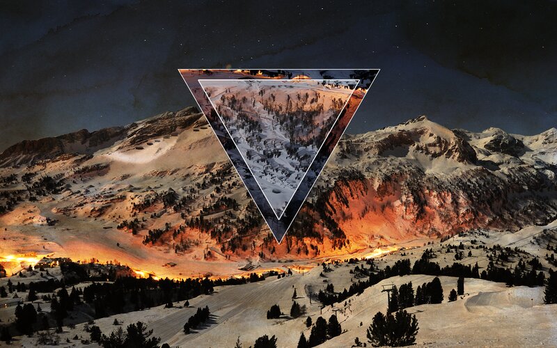 Snowy Mountain Village — Black