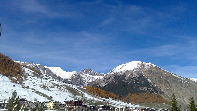 Snowy Mountain Village — Blue