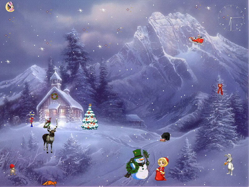 Snowy Mountain Village — Purple