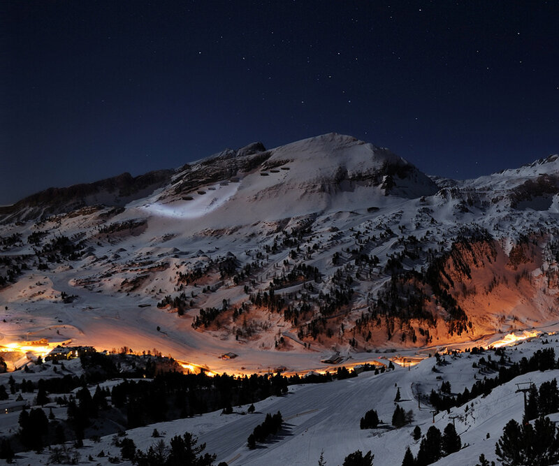 Snowy Mountain Village — White, Serene