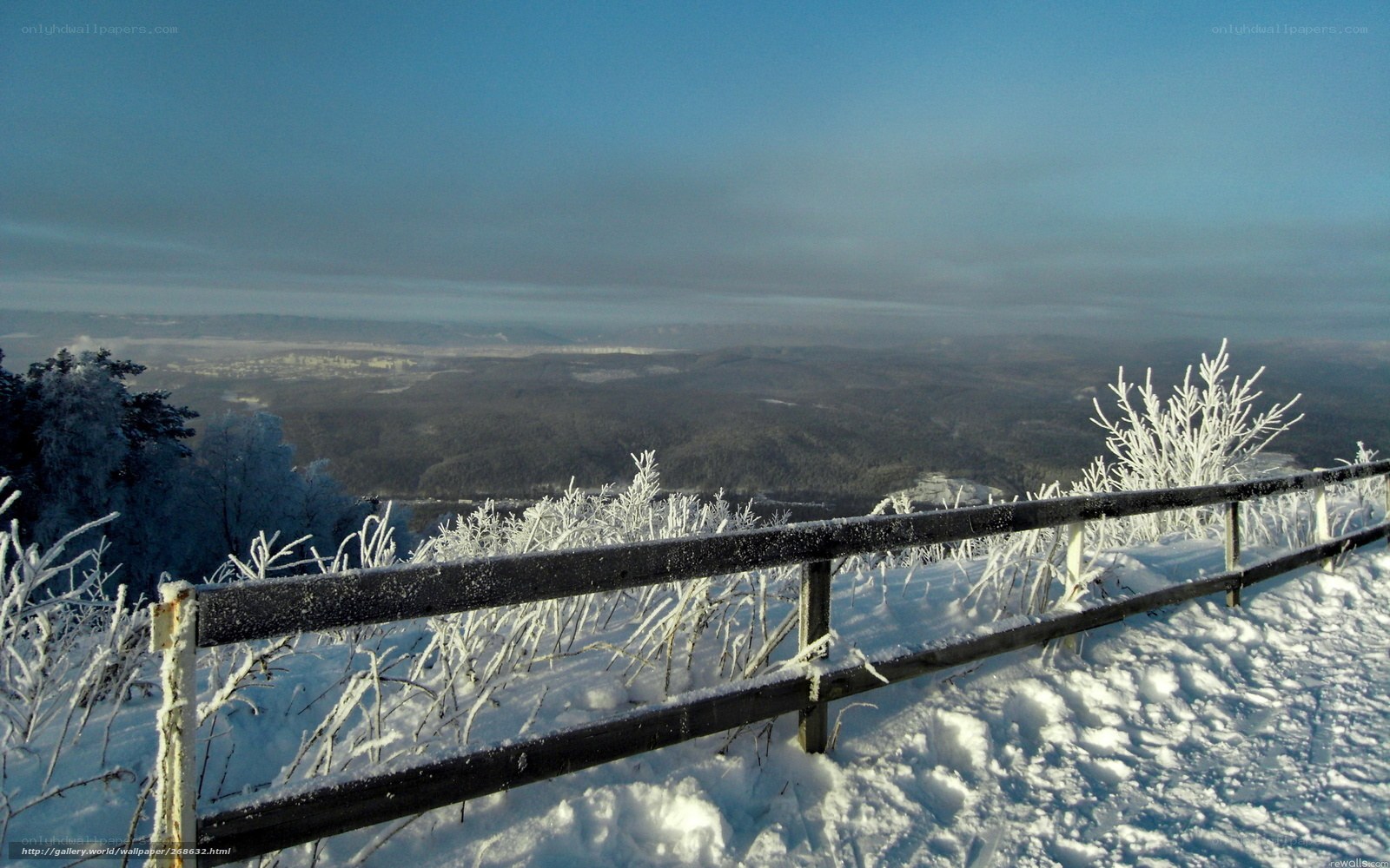 Snowy mountain vista