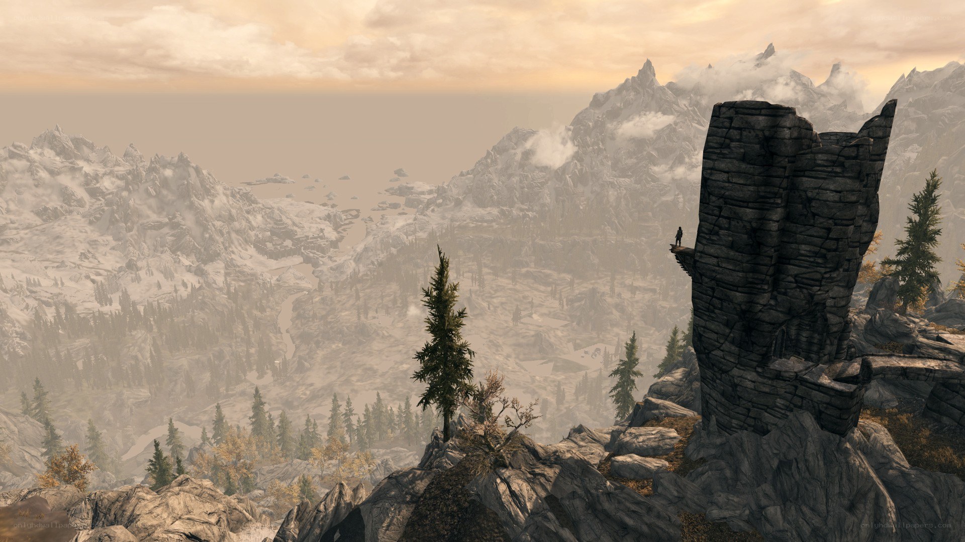 snowy mountain vista