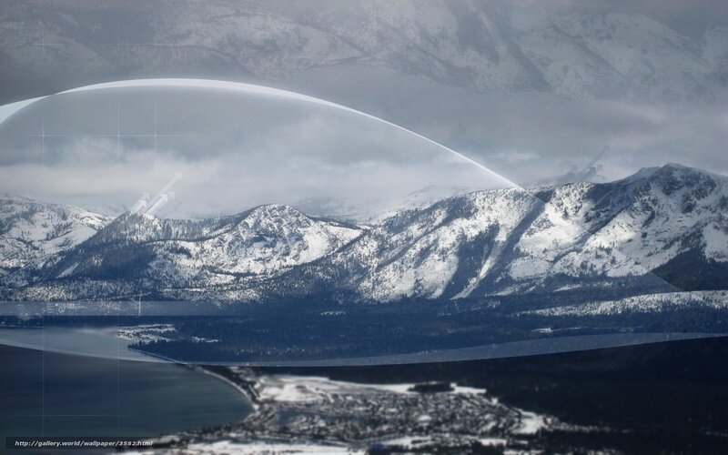 Snowy Mountains and Lake View