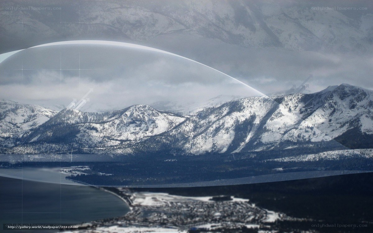 Snowy Mountains and Lake View