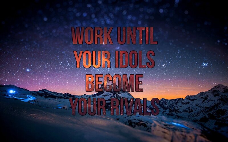 Snowy Mountains at Night — Blue, Dramatic