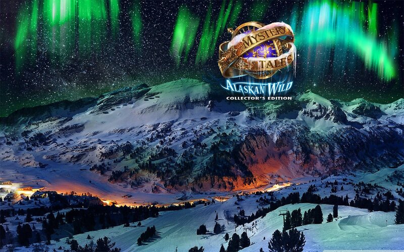 Snowy Mountains at Night — Green