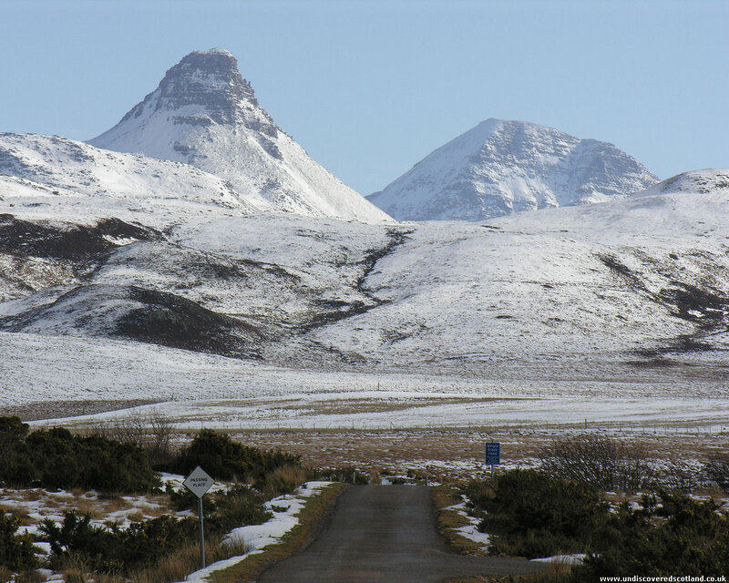 Snowy mountains in Scotland