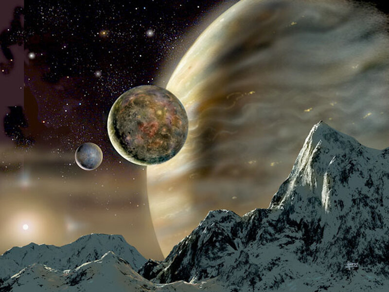 Snowy Mountains in Space