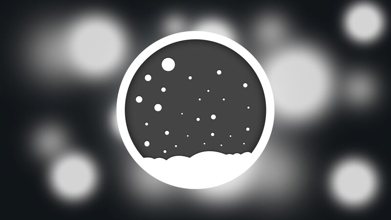 Snowy Night Scene — Black