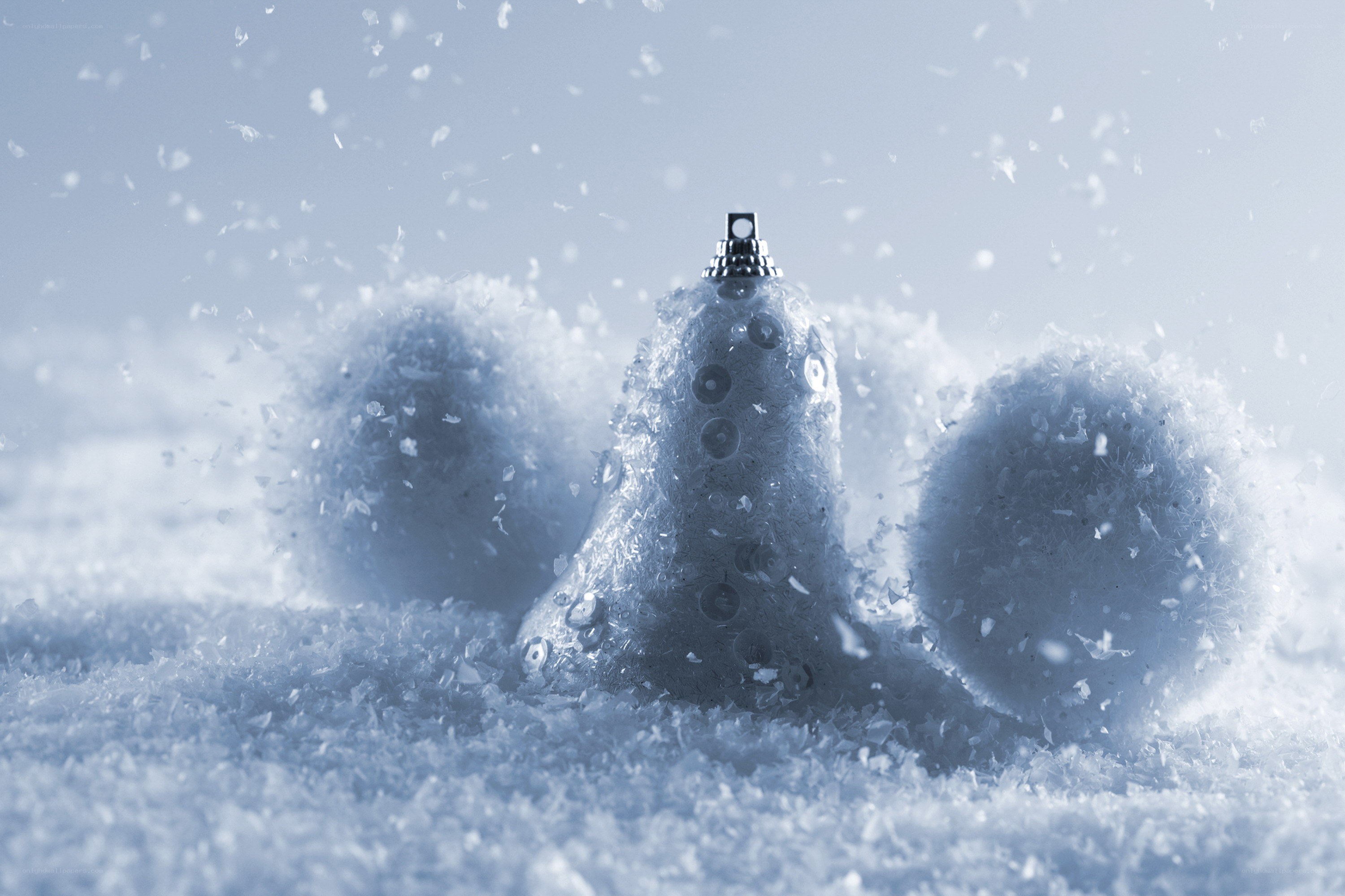 Snowy ornament in winter