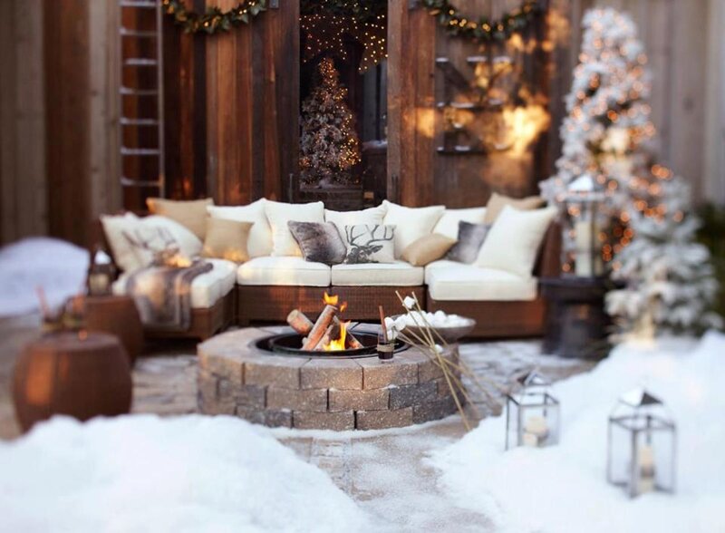 Snowy Outdoor Fire Pit