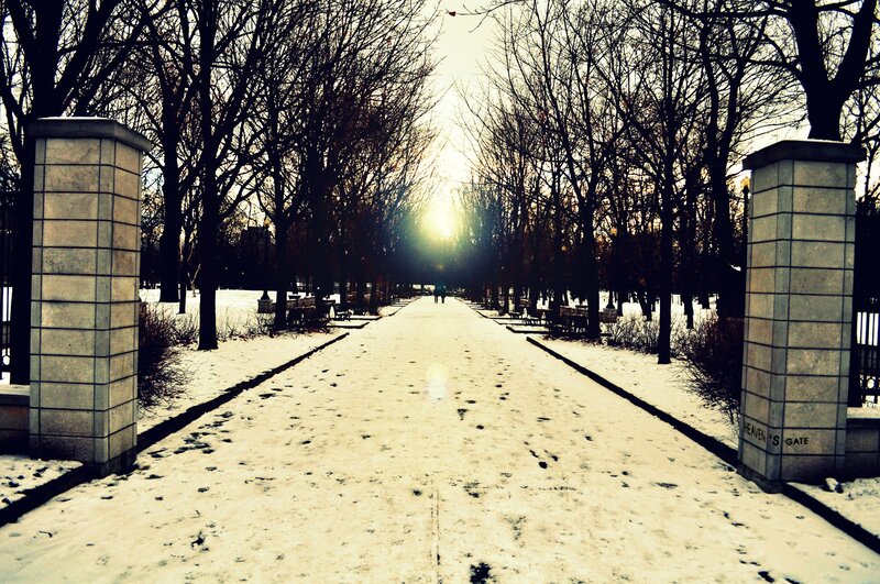 Snowy path at Heaven's Gate