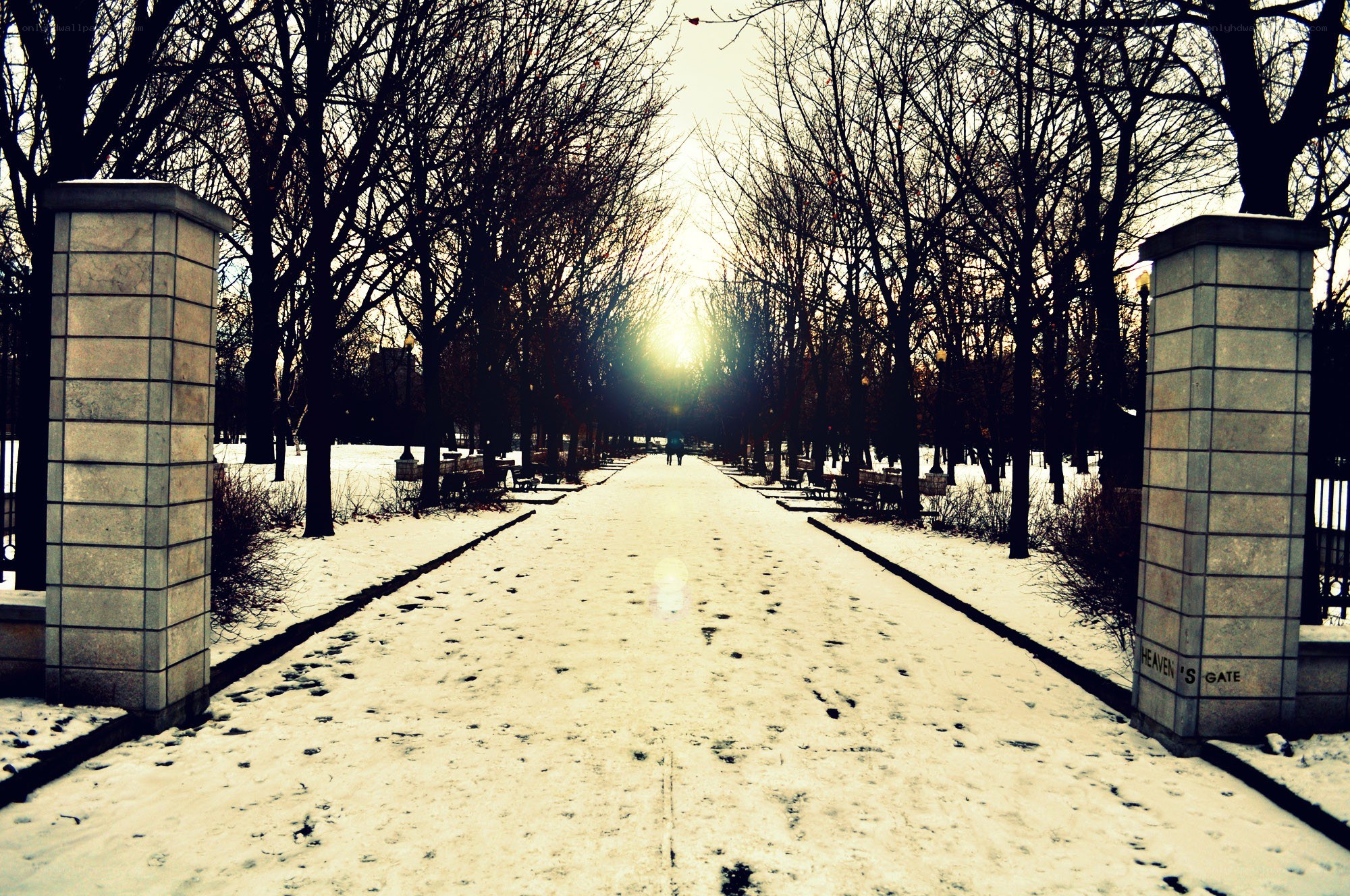 Snowy path at Heaven's Gate