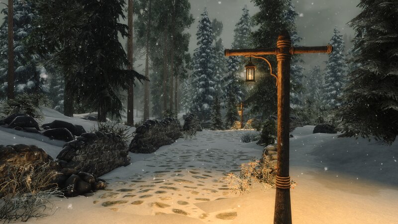 Snowy Path in Forest — White, Serene, Winter, 3d Render