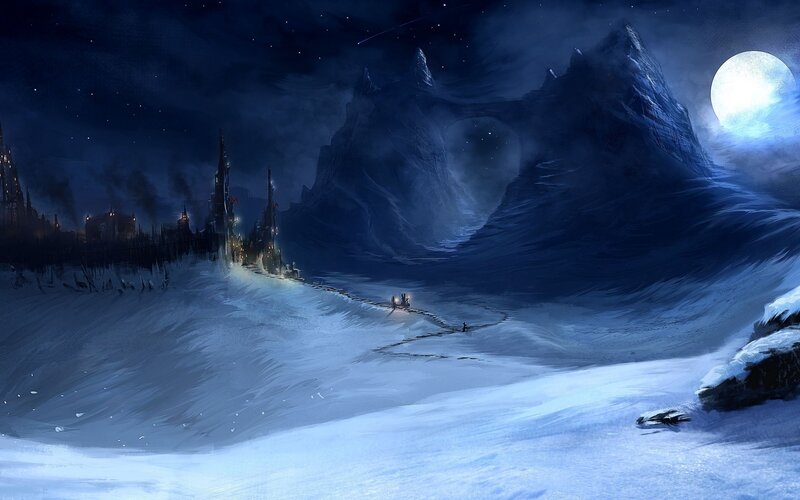 Snowy Path to Castle