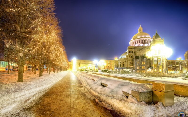 Snowy Path to Cathedral