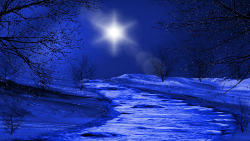 Snowy Path under Star