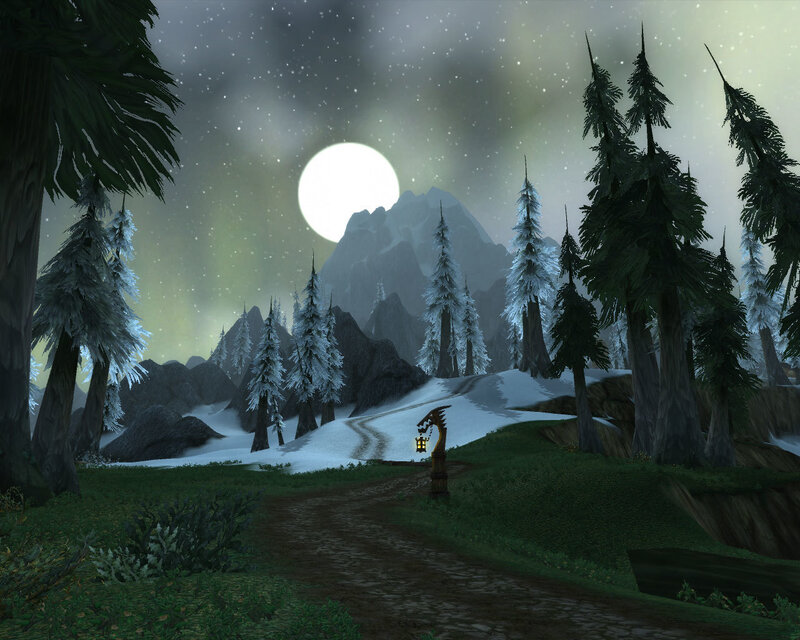 Snowy Path with Lantern