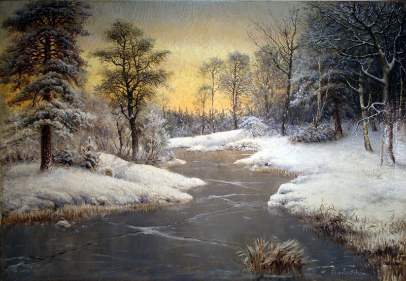 Snowy River in Forest — White
