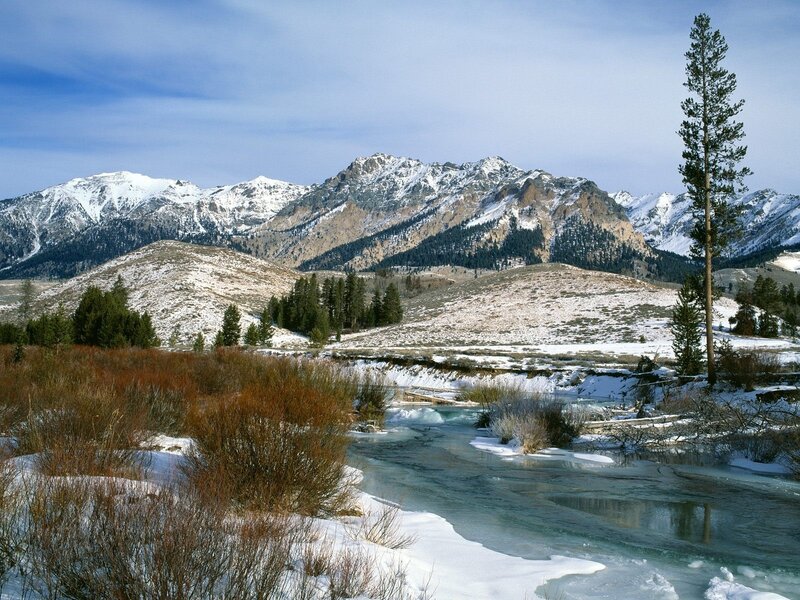 Snowy River in Mountains — Blue