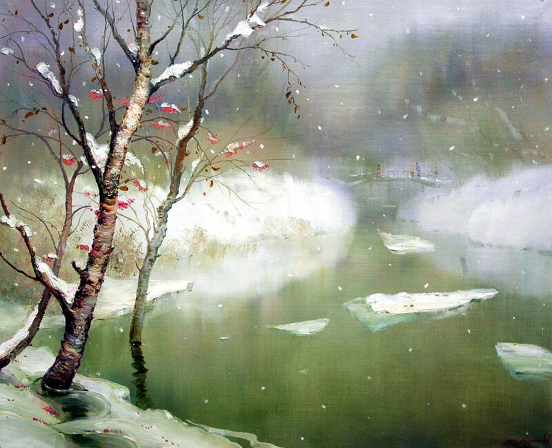 Snowy River Landscape — Green