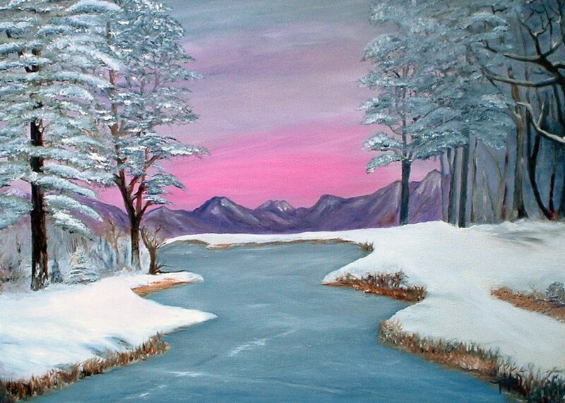Snowy River Landscape — White, Serene