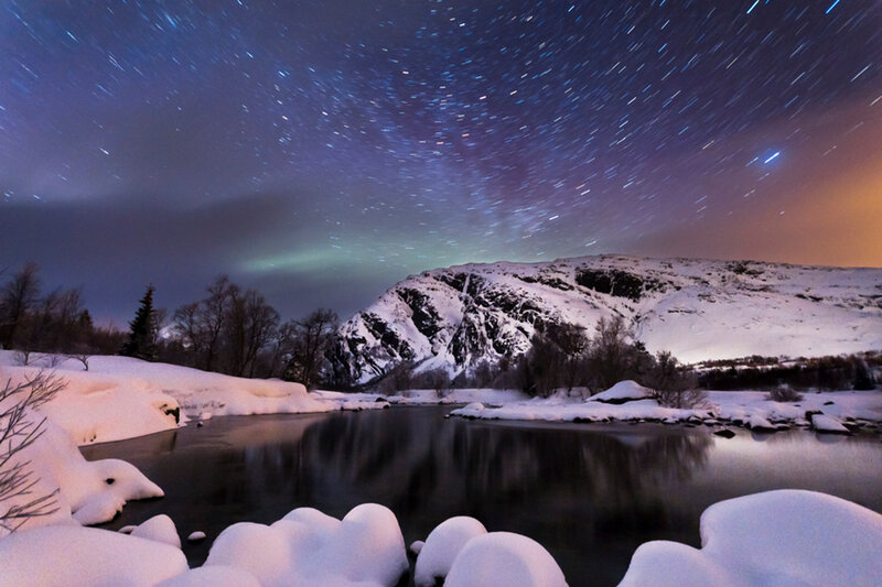 Snowy River under Stars