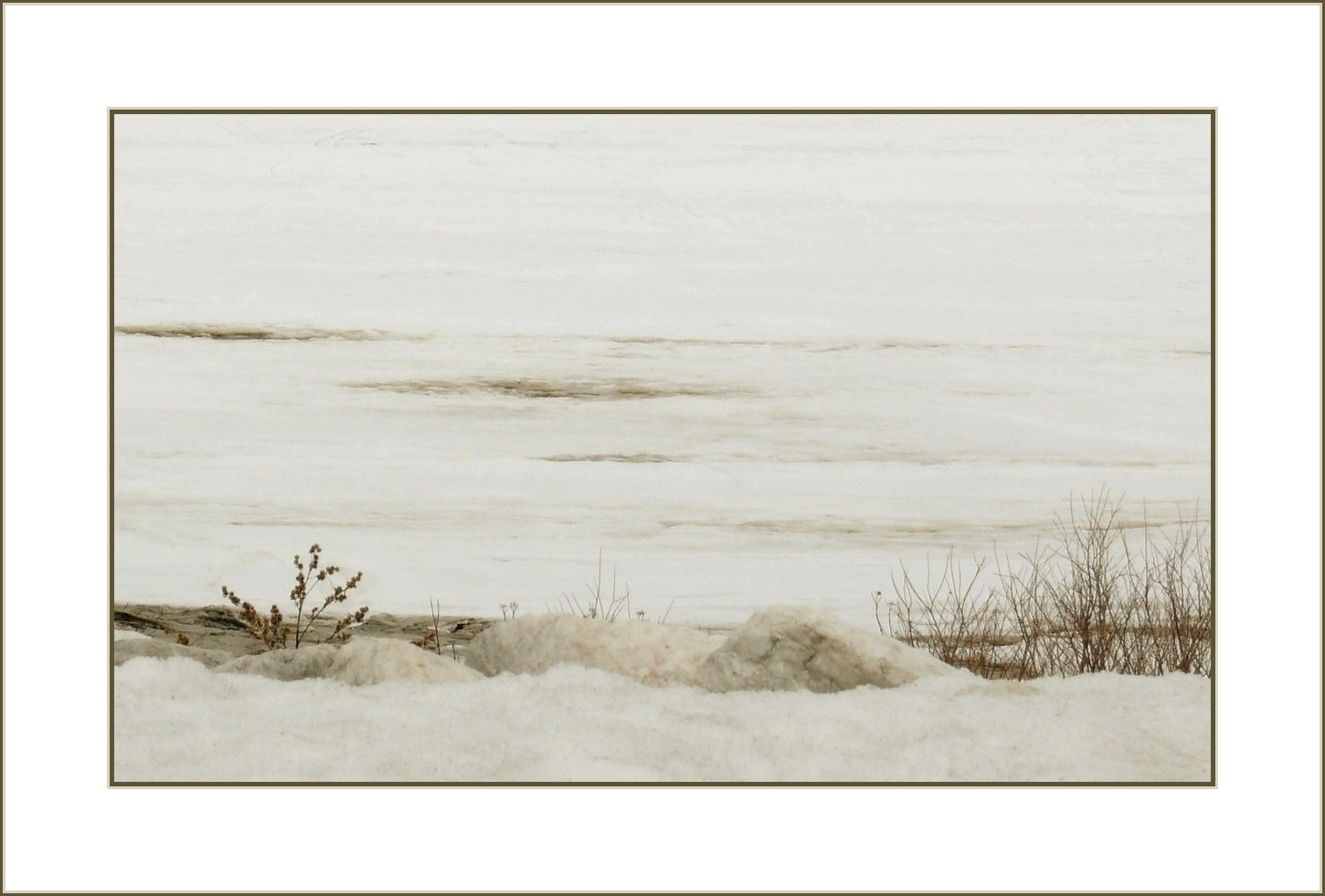 snowy riverbank landscape