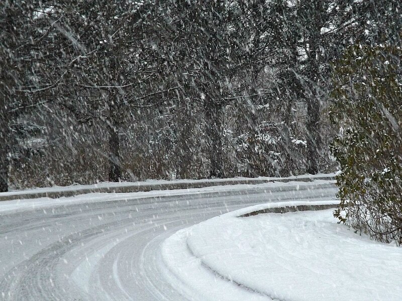 Snowy Road Curve