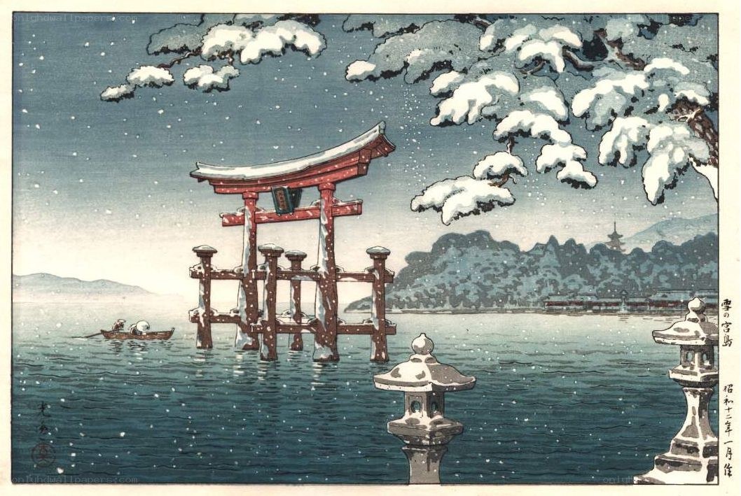 Snowy Shrine at Miyajima