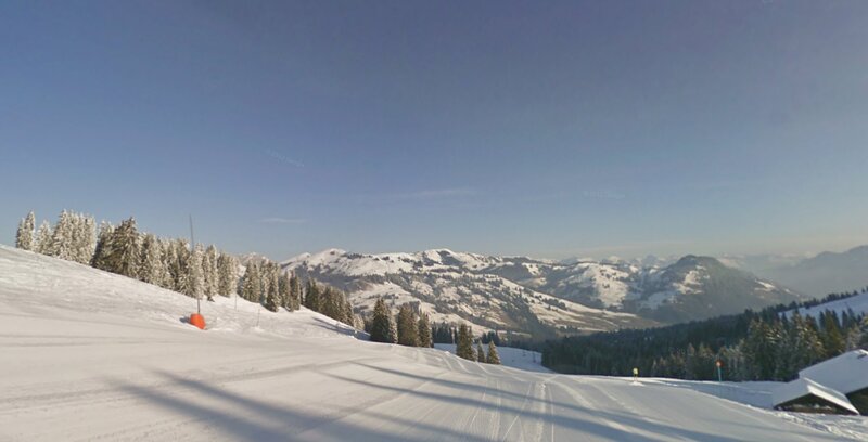 Snowy Ski Slope — White