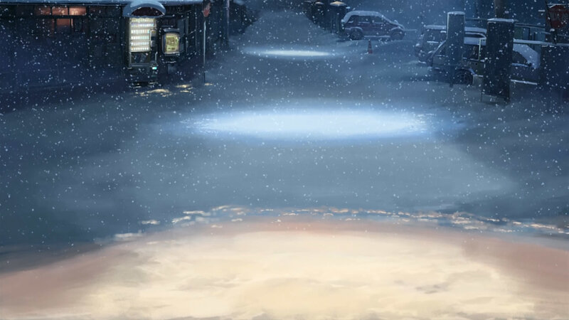 Snowy Street at Night — Blue, Cold