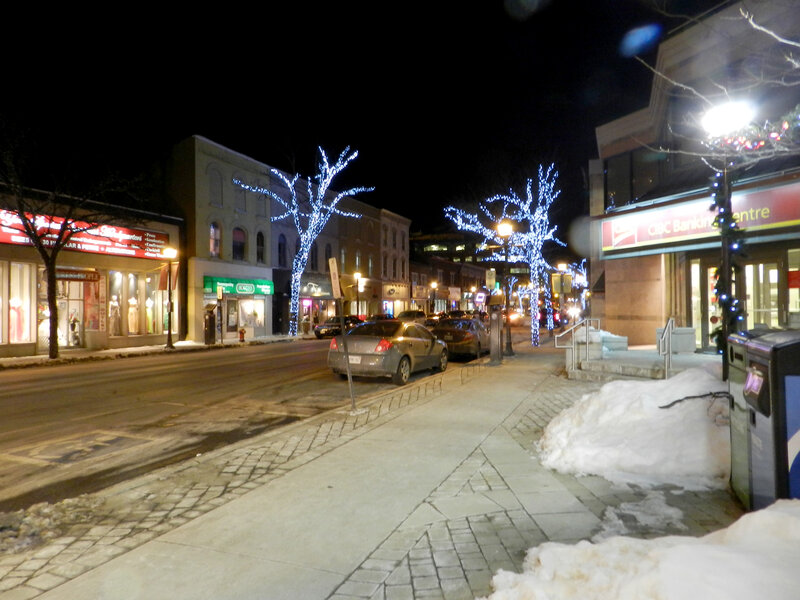 Snowy Street at Night — White, Quiet