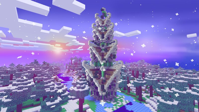 Snowy Tower in Forest