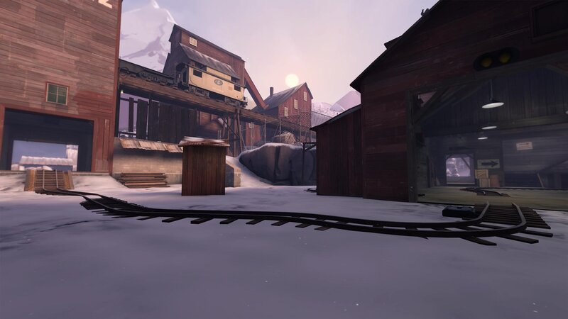 Snowy Train Yard