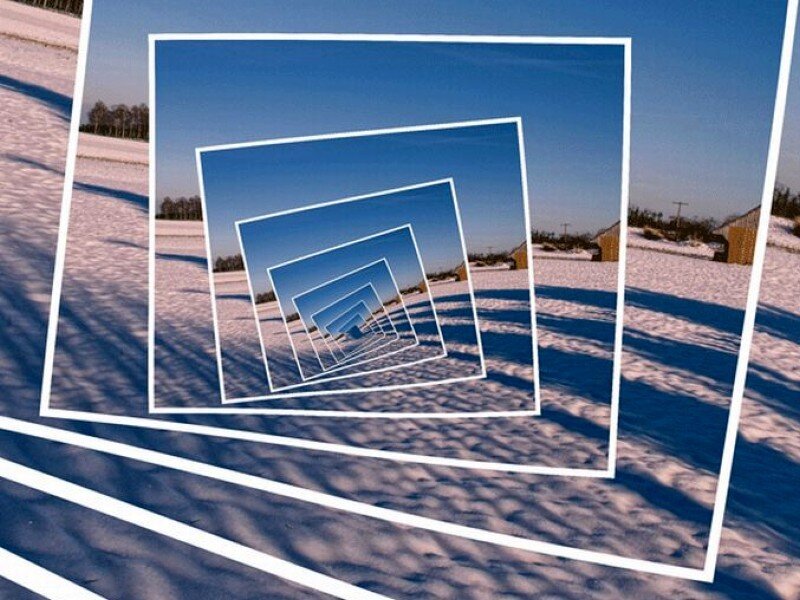 snowy tunnel effect