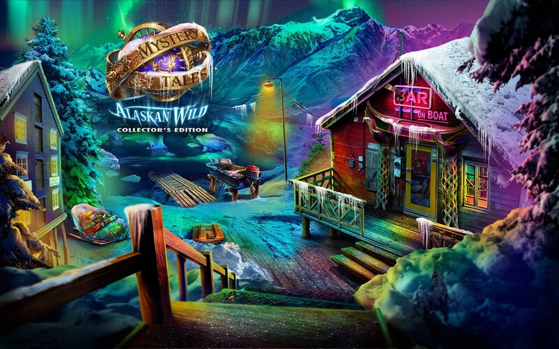 Snowy Village at Night — Green