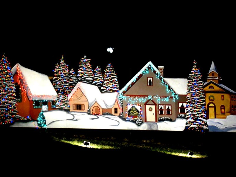 Snowy Village Display