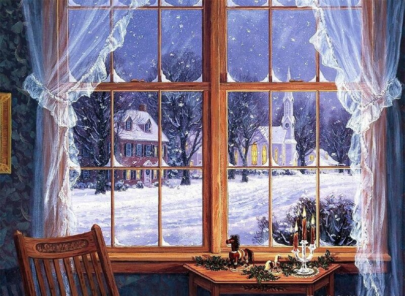 Snowy Village View