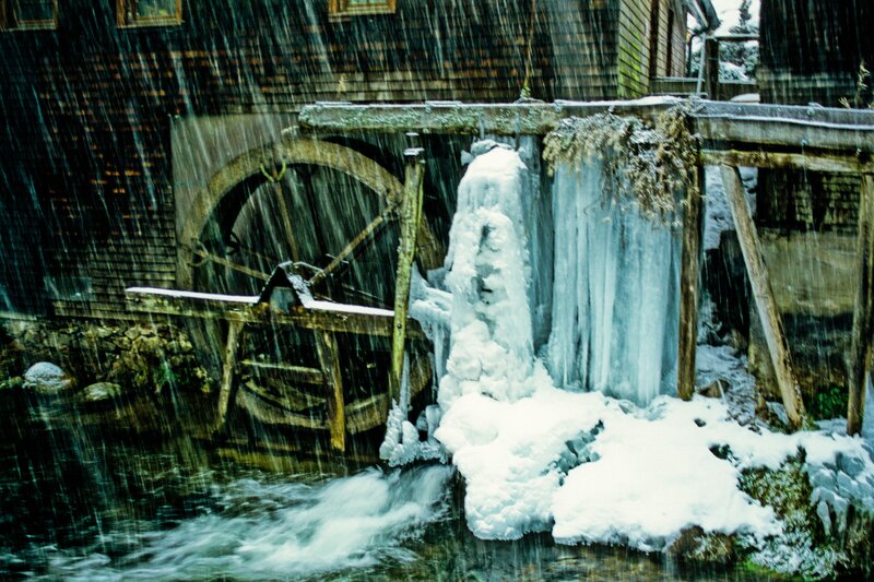 Snowy Watermill