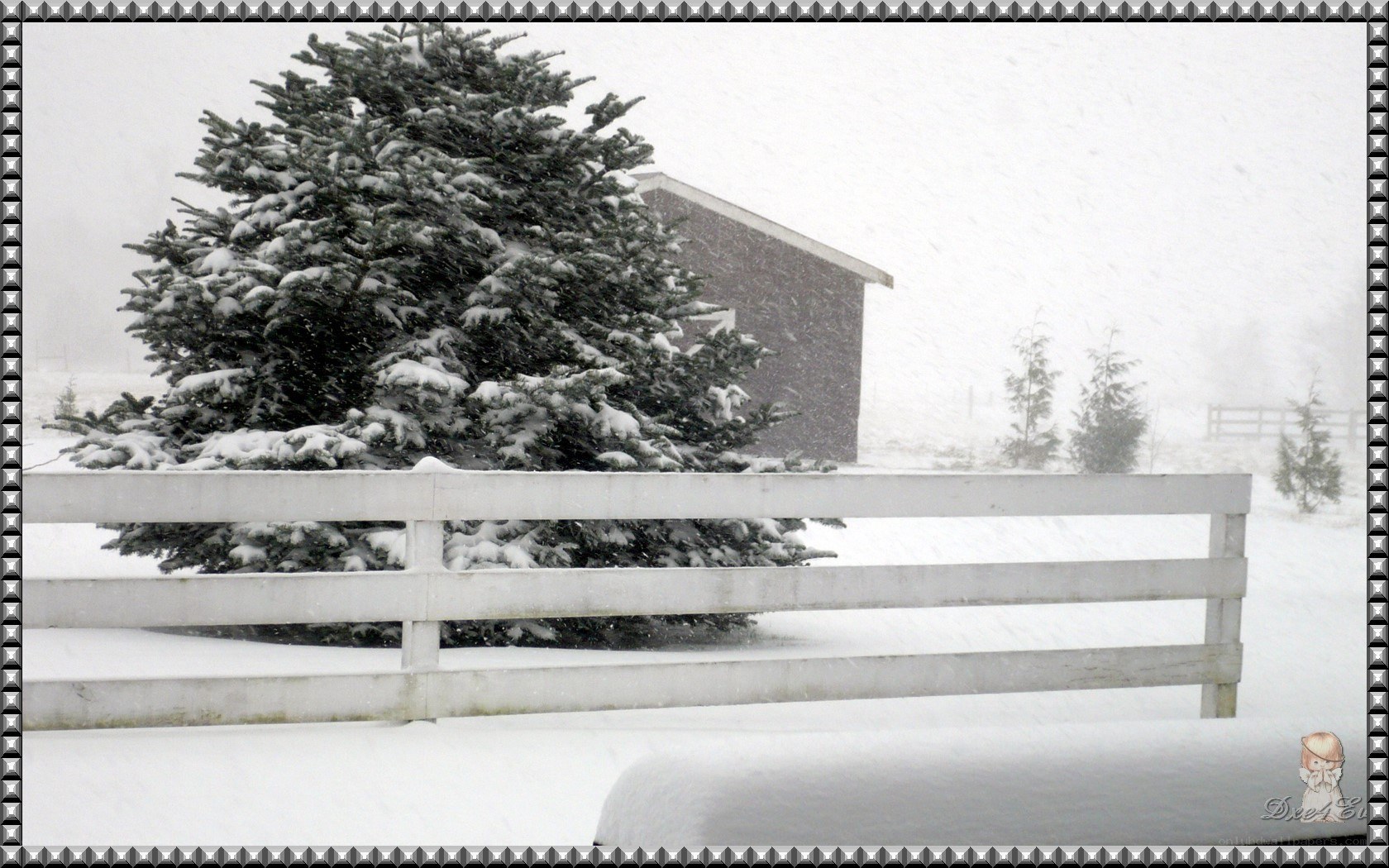 Snowy winter landscape