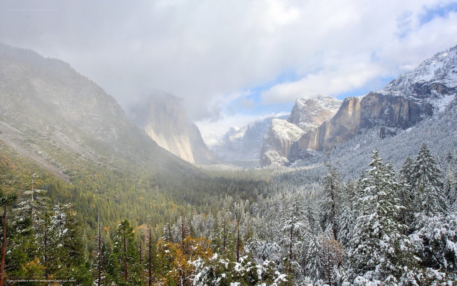 Snowy Yosemite Valley