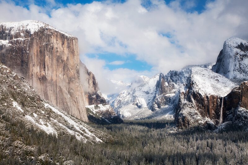Snowy Yosemite Valley