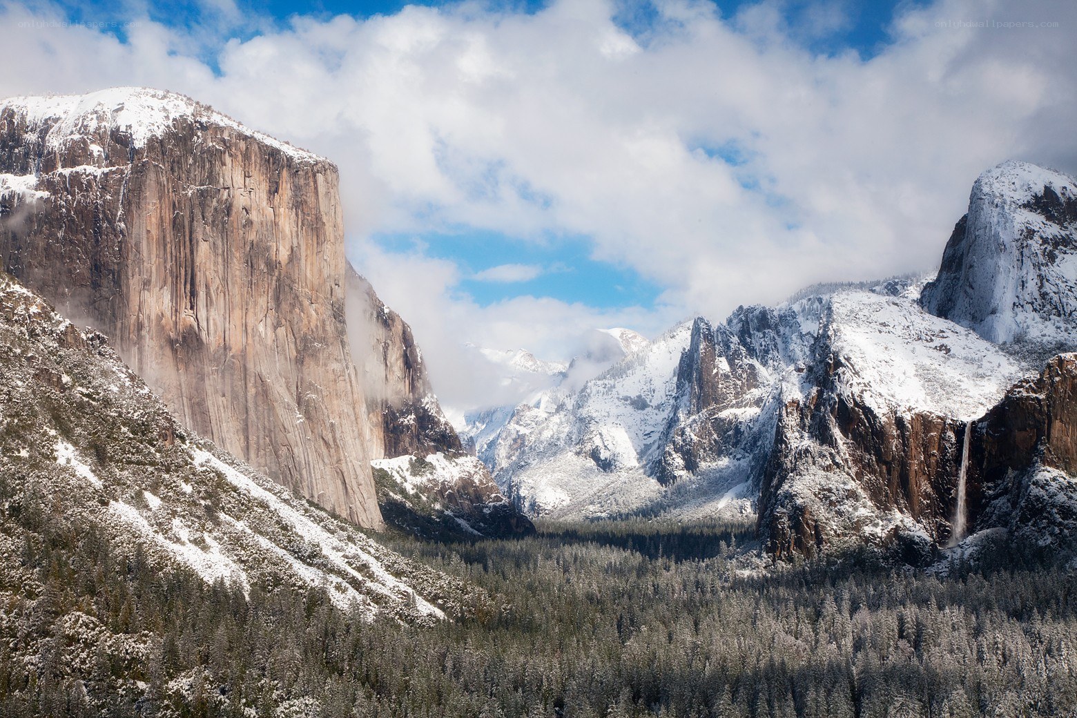Snowy Yosemite Valley