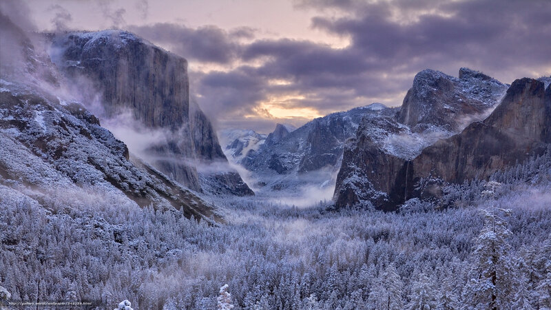 Snowy Yosemite Valley