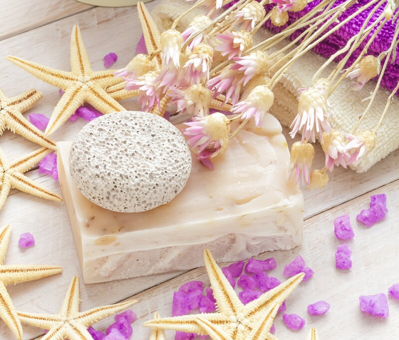 Soap Bar with Sea Sponge