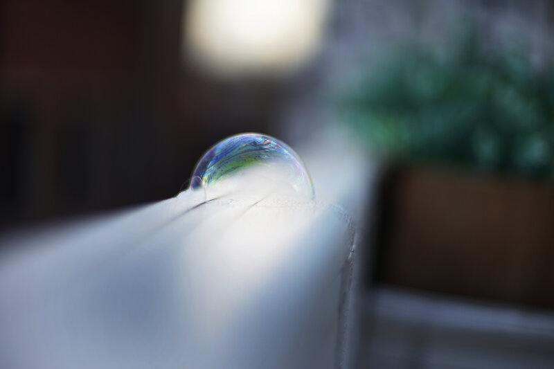 Soap Bubble on Rail