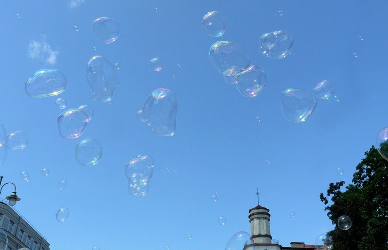 Soap Bubbles in Sky