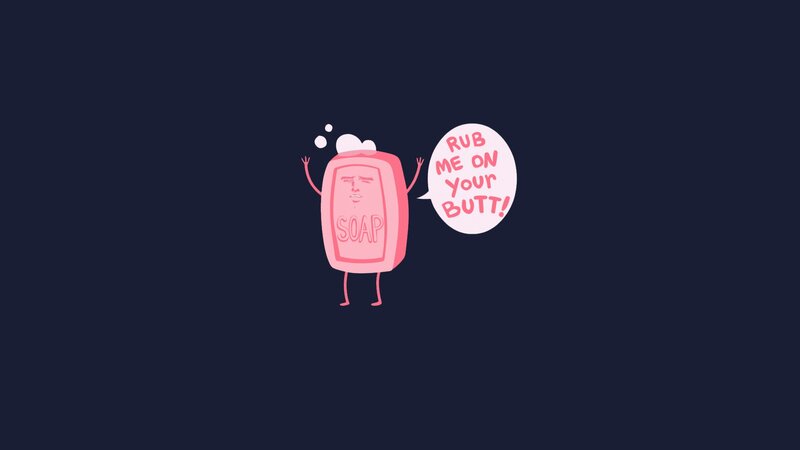 soap character with speech bubble